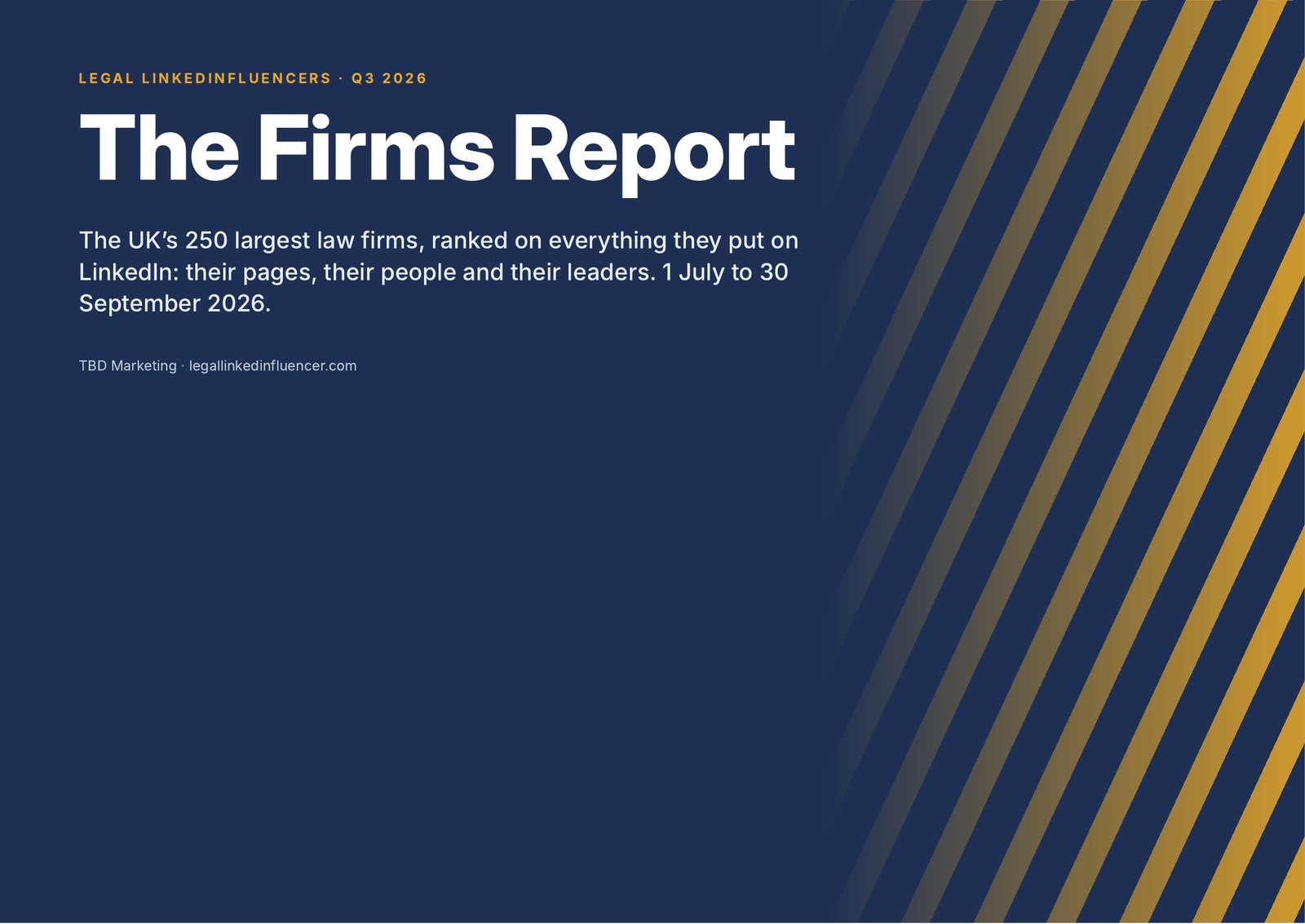 Cover of the Q3 2026 Firms Report